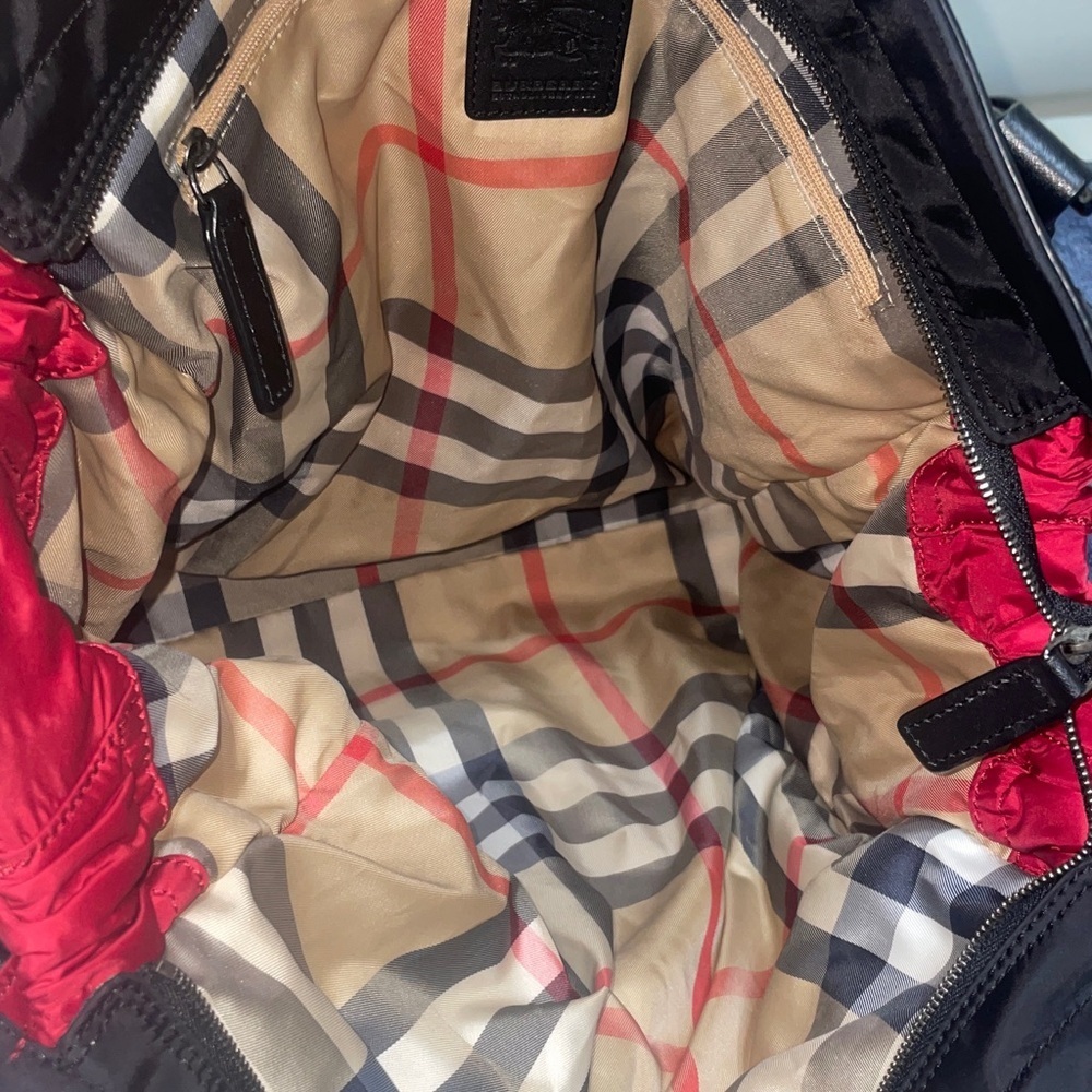Burberry. Red Nylon Tote Bag - Picture 13 of 15